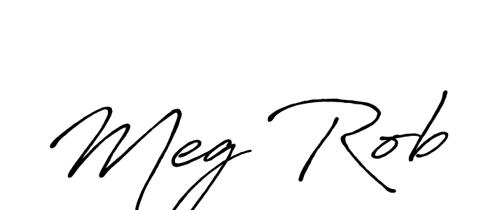 Use a signature maker to create a handwritten signature online. With this signature software, you can design (Antro_Vectra_Bolder) your own signature for name Meg Rob. Meg Rob signature style 7 images and pictures png