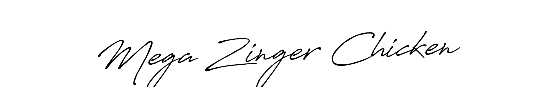 How to make Mega Zinger Chicken signature? Antro_Vectra_Bolder is a professional autograph style. Create handwritten signature for Mega Zinger Chicken name. Mega Zinger Chicken signature style 7 images and pictures png