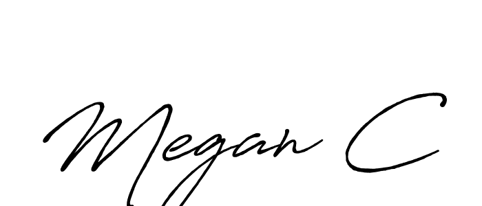 Also You can easily find your signature by using the search form. We will create Megan C name handwritten signature images for you free of cost using Antro_Vectra_Bolder sign style. Megan C signature style 7 images and pictures png