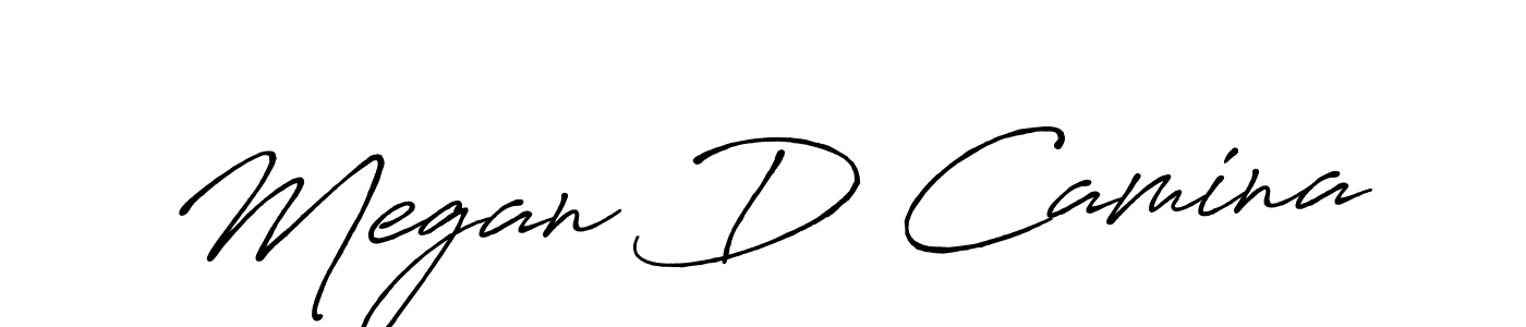 Antro_Vectra_Bolder is a professional signature style that is perfect for those who want to add a touch of class to their signature. It is also a great choice for those who want to make their signature more unique. Get Megan D Camina name to fancy signature for free. Megan D Camina signature style 7 images and pictures png