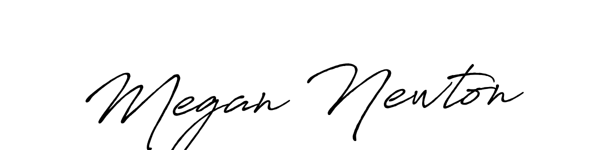 The best way (Antro_Vectra_Bolder) to make a short signature is to pick only two or three words in your name. The name Megan Newton include a total of six letters. For converting this name. Megan Newton signature style 7 images and pictures png