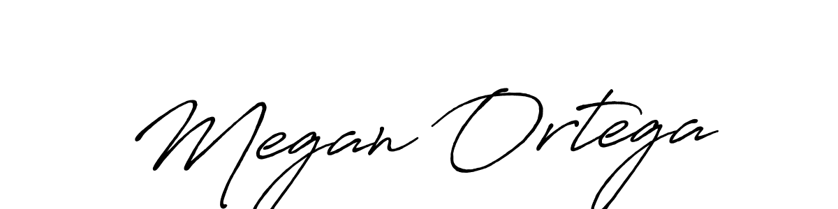How to make Megan Ortega name signature. Use Antro_Vectra_Bolder style for creating short signs online. This is the latest handwritten sign. Megan Ortega signature style 7 images and pictures png
