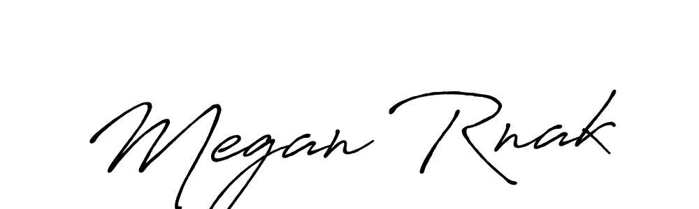 Make a beautiful signature design for name Megan Rnak. With this signature (Antro_Vectra_Bolder) style, you can create a handwritten signature for free. Megan Rnak signature style 7 images and pictures png