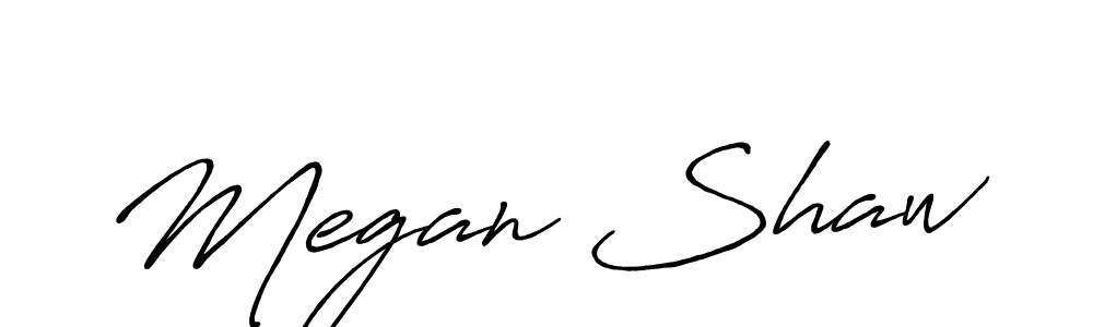 Megan Shaw stylish signature style. Best Handwritten Sign (Antro_Vectra_Bolder) for my name. Handwritten Signature Collection Ideas for my name Megan Shaw. Megan Shaw signature style 7 images and pictures png