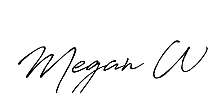 Make a beautiful signature design for name Megan W. Use this online signature maker to create a handwritten signature for free. Megan W signature style 7 images and pictures png