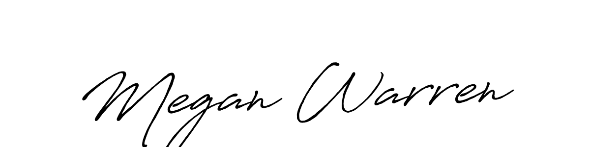 Megan Warren stylish signature style. Best Handwritten Sign (Antro_Vectra_Bolder) for my name. Handwritten Signature Collection Ideas for my name Megan Warren. Megan Warren signature style 7 images and pictures png