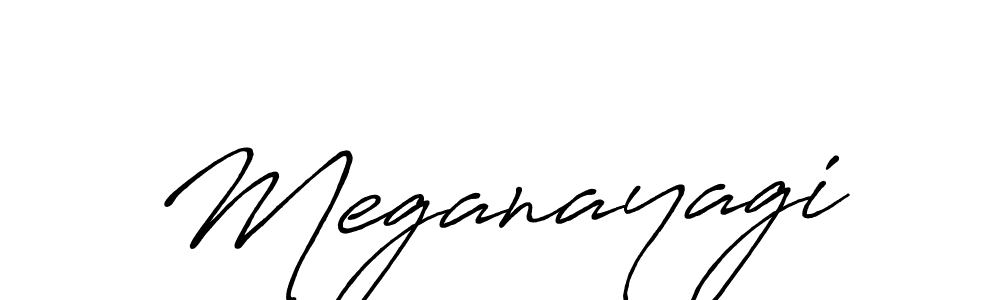 Create a beautiful signature design for name Meganayagi. With this signature (Antro_Vectra_Bolder) fonts, you can make a handwritten signature for free. Meganayagi signature style 7 images and pictures png