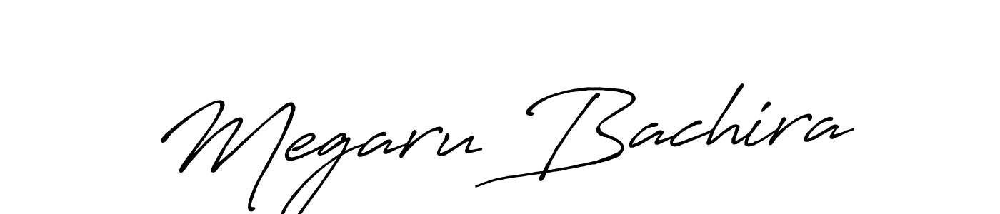 Make a beautiful signature design for name Megaru Bachira. With this signature (Antro_Vectra_Bolder) style, you can create a handwritten signature for free. Megaru Bachira signature style 7 images and pictures png