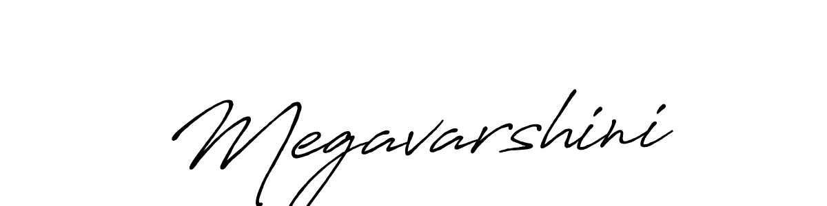How to make Megavarshini name signature. Use Antro_Vectra_Bolder style for creating short signs online. This is the latest handwritten sign. Megavarshini signature style 7 images and pictures png