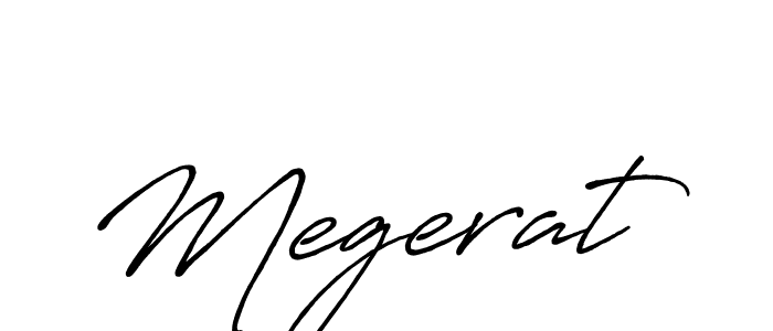 Create a beautiful signature design for name Megerat. With this signature (Antro_Vectra_Bolder) fonts, you can make a handwritten signature for free. Megerat signature style 7 images and pictures png