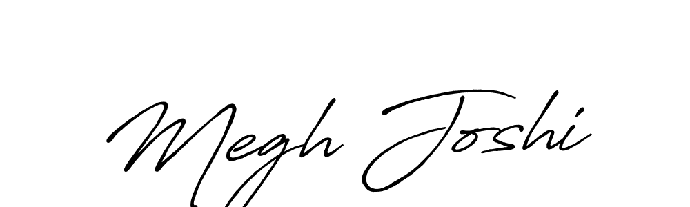The best way (Antro_Vectra_Bolder) to make a short signature is to pick only two or three words in your name. The name Megh Joshi include a total of six letters. For converting this name. Megh Joshi signature style 7 images and pictures png