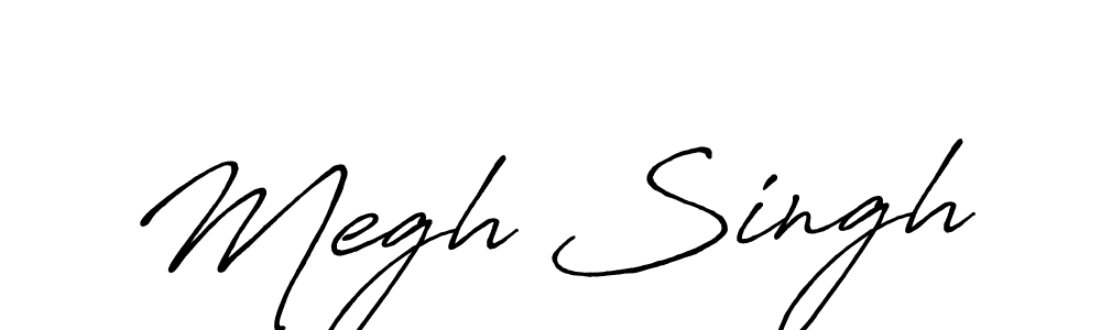You should practise on your own different ways (Antro_Vectra_Bolder) to write your name (Megh Singh) in signature. don't let someone else do it for you. Megh Singh signature style 7 images and pictures png