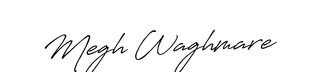 Make a beautiful signature design for name Megh Waghmare. With this signature (Antro_Vectra_Bolder) style, you can create a handwritten signature for free. Megh Waghmare signature style 7 images and pictures png