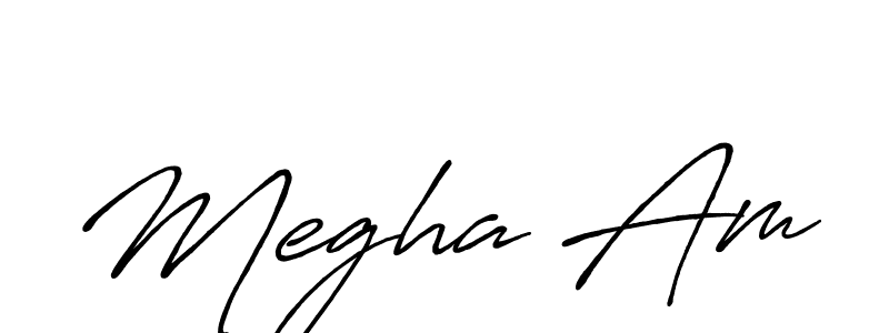 It looks lik you need a new signature style for name Megha Am. Design unique handwritten (Antro_Vectra_Bolder) signature with our free signature maker in just a few clicks. Megha Am signature style 7 images and pictures png