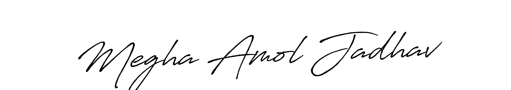 Similarly Antro_Vectra_Bolder is the best handwritten signature design. Signature creator online .You can use it as an online autograph creator for name Megha Amol Jadhav. Megha Amol Jadhav signature style 7 images and pictures png