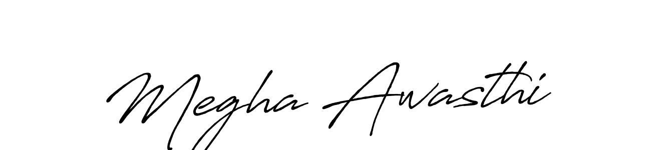 The best way (Antro_Vectra_Bolder) to make a short signature is to pick only two or three words in your name. The name Megha Awasthi include a total of six letters. For converting this name. Megha Awasthi signature style 7 images and pictures png