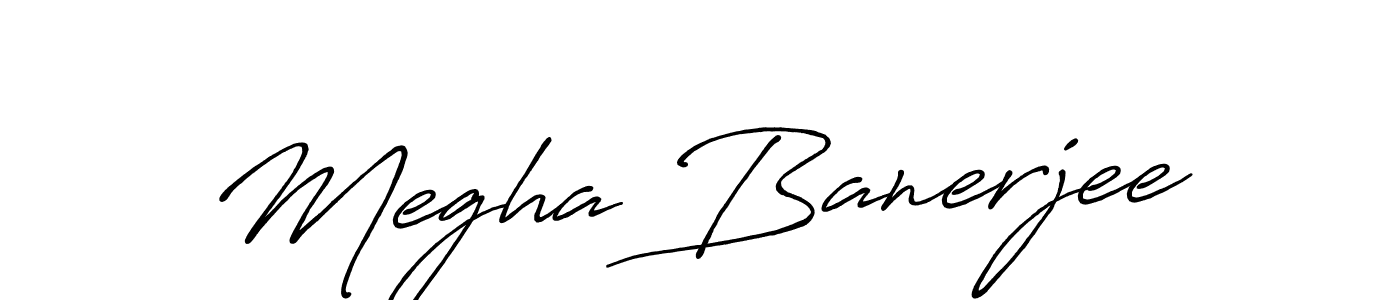 Megha Banerjee stylish signature style. Best Handwritten Sign (Antro_Vectra_Bolder) for my name. Handwritten Signature Collection Ideas for my name Megha Banerjee. Megha Banerjee signature style 7 images and pictures png