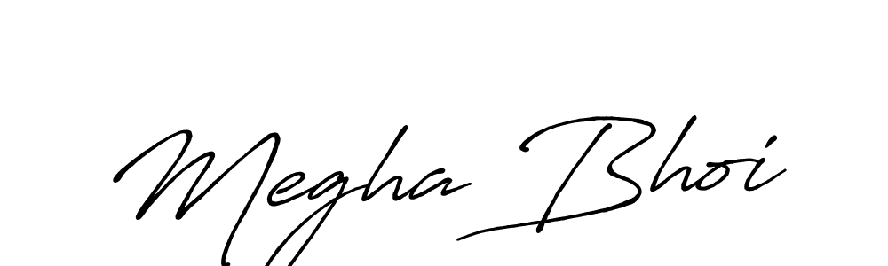 Make a beautiful signature design for name Megha Bhoi. With this signature (Antro_Vectra_Bolder) style, you can create a handwritten signature for free. Megha Bhoi signature style 7 images and pictures png