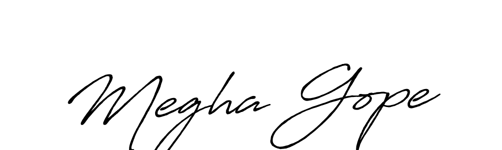 You can use this online signature creator to create a handwritten signature for the name Megha Gope. This is the best online autograph maker. Megha Gope signature style 7 images and pictures png