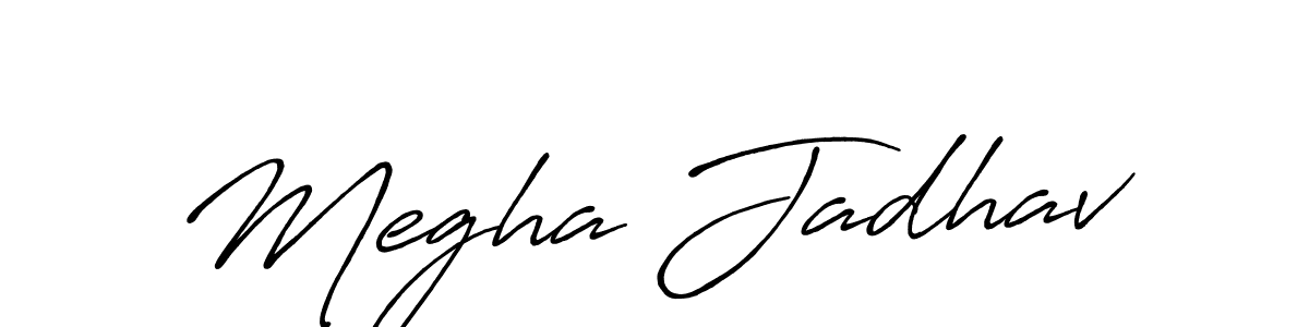 Make a short Megha Jadhav signature style. Manage your documents anywhere anytime using Antro_Vectra_Bolder. Create and add eSignatures, submit forms, share and send files easily. Megha Jadhav signature style 7 images and pictures png