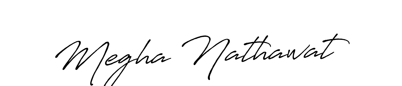 How to make Megha Nathawat signature? Antro_Vectra_Bolder is a professional autograph style. Create handwritten signature for Megha Nathawat name. Megha Nathawat signature style 7 images and pictures png