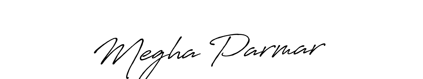 Create a beautiful signature design for name Megha Parmar ♡. With this signature (Antro_Vectra_Bolder) fonts, you can make a handwritten signature for free. Megha Parmar ♡ signature style 7 images and pictures png