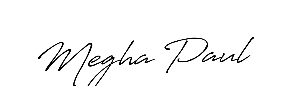 Megha Paul stylish signature style. Best Handwritten Sign (Antro_Vectra_Bolder) for my name. Handwritten Signature Collection Ideas for my name Megha Paul. Megha Paul signature style 7 images and pictures png