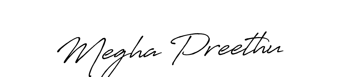 Antro_Vectra_Bolder is a professional signature style that is perfect for those who want to add a touch of class to their signature. It is also a great choice for those who want to make their signature more unique. Get Megha Preethu name to fancy signature for free. Megha Preethu signature style 7 images and pictures png