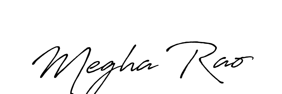 How to make Megha Rao name signature. Use Antro_Vectra_Bolder style for creating short signs online. This is the latest handwritten sign. Megha Rao signature style 7 images and pictures png