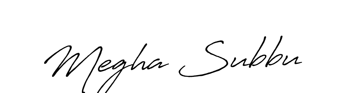Make a short Megha Subbu signature style. Manage your documents anywhere anytime using Antro_Vectra_Bolder. Create and add eSignatures, submit forms, share and send files easily. Megha Subbu signature style 7 images and pictures png