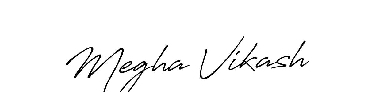 Use a signature maker to create a handwritten signature online. With this signature software, you can design (Antro_Vectra_Bolder) your own signature for name Megha Vikash. Megha Vikash signature style 7 images and pictures png