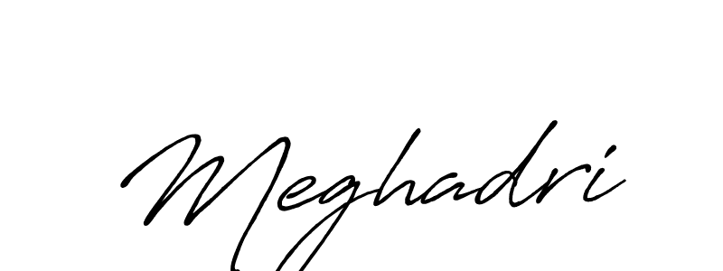 How to make Meghadri signature? Antro_Vectra_Bolder is a professional autograph style. Create handwritten signature for Meghadri name. Meghadri signature style 7 images and pictures png
