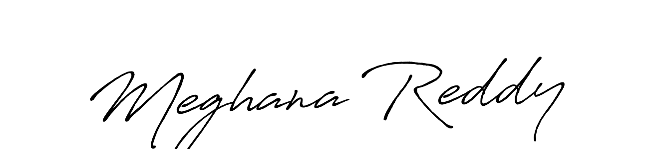 The best way (Antro_Vectra_Bolder) to make a short signature is to pick only two or three words in your name. The name Meghana Reddy include a total of six letters. For converting this name. Meghana Reddy signature style 7 images and pictures png