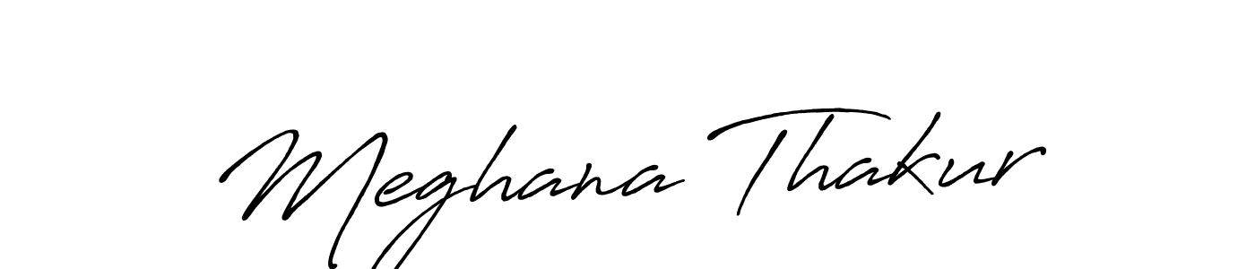 Create a beautiful signature design for name Meghana Thakur. With this signature (Antro_Vectra_Bolder) fonts, you can make a handwritten signature for free. Meghana Thakur signature style 7 images and pictures png