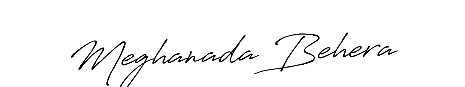 Create a beautiful signature design for name Meghanada Behera. With this signature (Antro_Vectra_Bolder) fonts, you can make a handwritten signature for free. Meghanada Behera signature style 7 images and pictures png