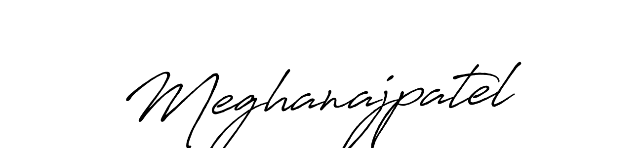 Create a beautiful signature design for name Meghanajpatel. With this signature (Antro_Vectra_Bolder) fonts, you can make a handwritten signature for free. Meghanajpatel signature style 7 images and pictures png