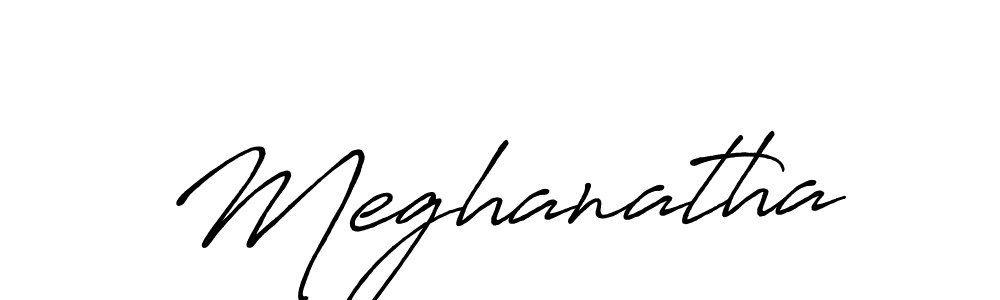 Use a signature maker to create a handwritten signature online. With this signature software, you can design (Antro_Vectra_Bolder) your own signature for name Meghanatha. Meghanatha signature style 7 images and pictures png