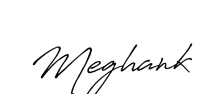 Use a signature maker to create a handwritten signature online. With this signature software, you can design (Antro_Vectra_Bolder) your own signature for name Meghank. Meghank signature style 7 images and pictures png