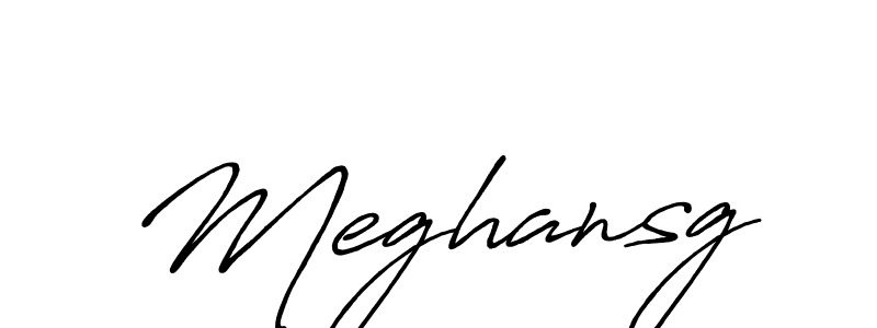 Make a beautiful signature design for name Meghansg. With this signature (Antro_Vectra_Bolder) style, you can create a handwritten signature for free. Meghansg signature style 7 images and pictures png