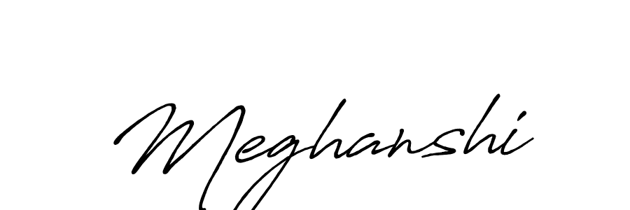 How to make Meghanshi signature? Antro_Vectra_Bolder is a professional autograph style. Create handwritten signature for Meghanshi name. Meghanshi signature style 7 images and pictures png