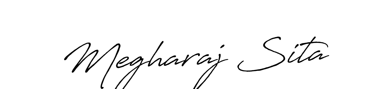 Create a beautiful signature design for name Megharaj Sita. With this signature (Antro_Vectra_Bolder) fonts, you can make a handwritten signature for free. Megharaj Sita signature style 7 images and pictures png