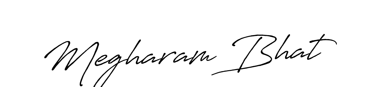 How to make Megharam Bhat signature? Antro_Vectra_Bolder is a professional autograph style. Create handwritten signature for Megharam Bhat name. Megharam Bhat signature style 7 images and pictures png