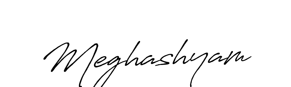 Create a beautiful signature design for name Meghashyam. With this signature (Antro_Vectra_Bolder) fonts, you can make a handwritten signature for free. Meghashyam signature style 7 images and pictures png