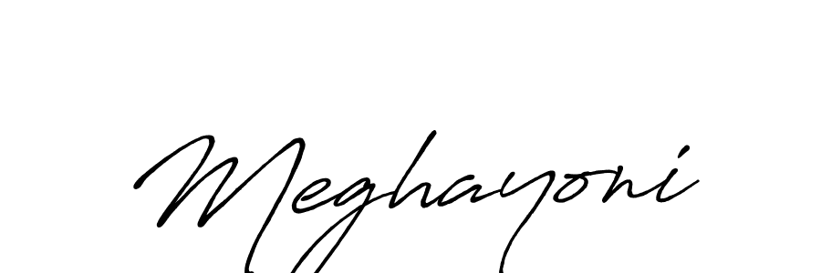 Also we have Meghayoni name is the best signature style. Create professional handwritten signature collection using Antro_Vectra_Bolder autograph style. Meghayoni signature style 7 images and pictures png