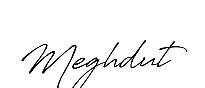 The best way (Antro_Vectra_Bolder) to make a short signature is to pick only two or three words in your name. The name Meghdut include a total of six letters. For converting this name. Meghdut signature style 7 images and pictures png