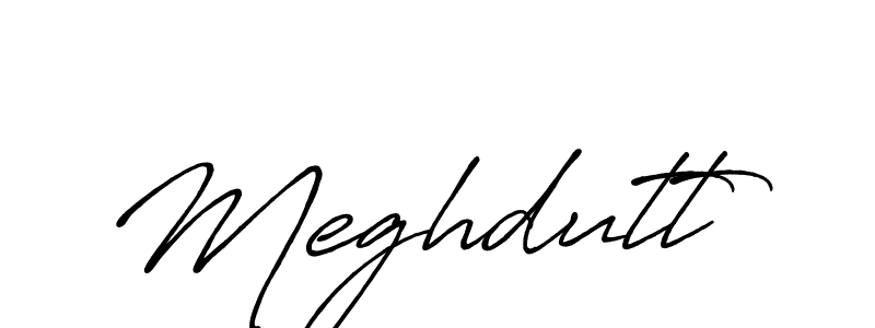It looks lik you need a new signature style for name Meghdutt. Design unique handwritten (Antro_Vectra_Bolder) signature with our free signature maker in just a few clicks. Meghdutt signature style 7 images and pictures png
