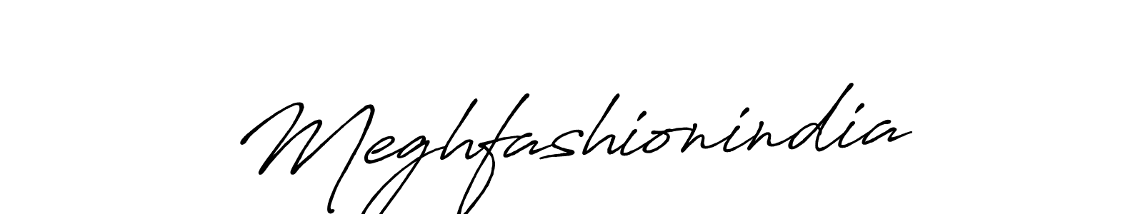 Create a beautiful signature design for name Meghfashionindia. With this signature (Antro_Vectra_Bolder) fonts, you can make a handwritten signature for free. Meghfashionindia signature style 7 images and pictures png