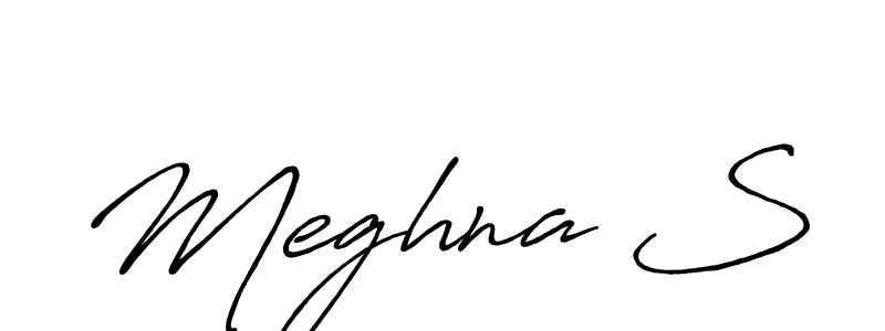 Create a beautiful signature design for name Meghna S. With this signature (Antro_Vectra_Bolder) fonts, you can make a handwritten signature for free. Meghna S signature style 7 images and pictures png