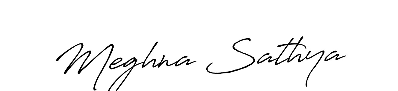 The best way (Antro_Vectra_Bolder) to make a short signature is to pick only two or three words in your name. The name Meghna Sathya include a total of six letters. For converting this name. Meghna Sathya signature style 7 images and pictures png