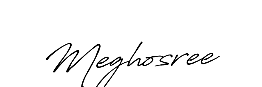 Create a beautiful signature design for name Meghosree. With this signature (Antro_Vectra_Bolder) fonts, you can make a handwritten signature for free. Meghosree signature style 7 images and pictures png